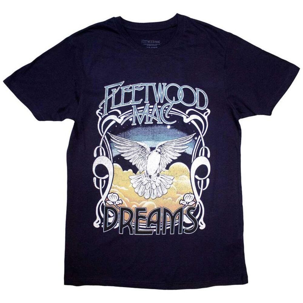 Fleetwood Mac Unisex Adult Dreams T-Shirt / Navy Blue